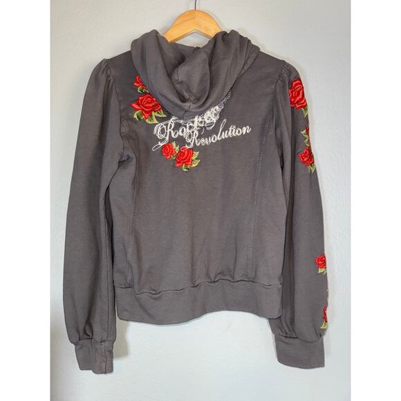 Johnny Was Full Zip Hoodie Hooded Sweatshirt Women Large Embroidered Boho - Picture 4 of 8